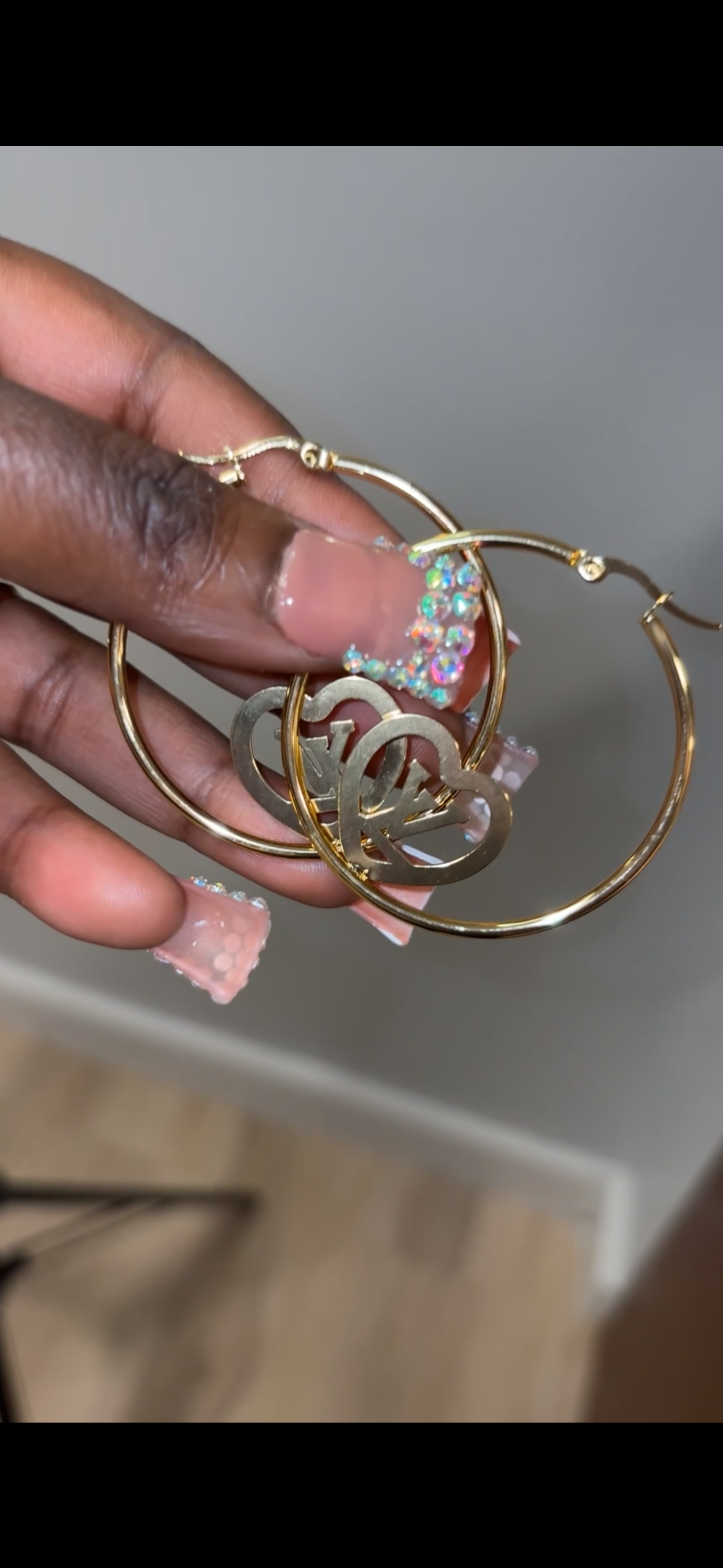 Baddie LV hoops