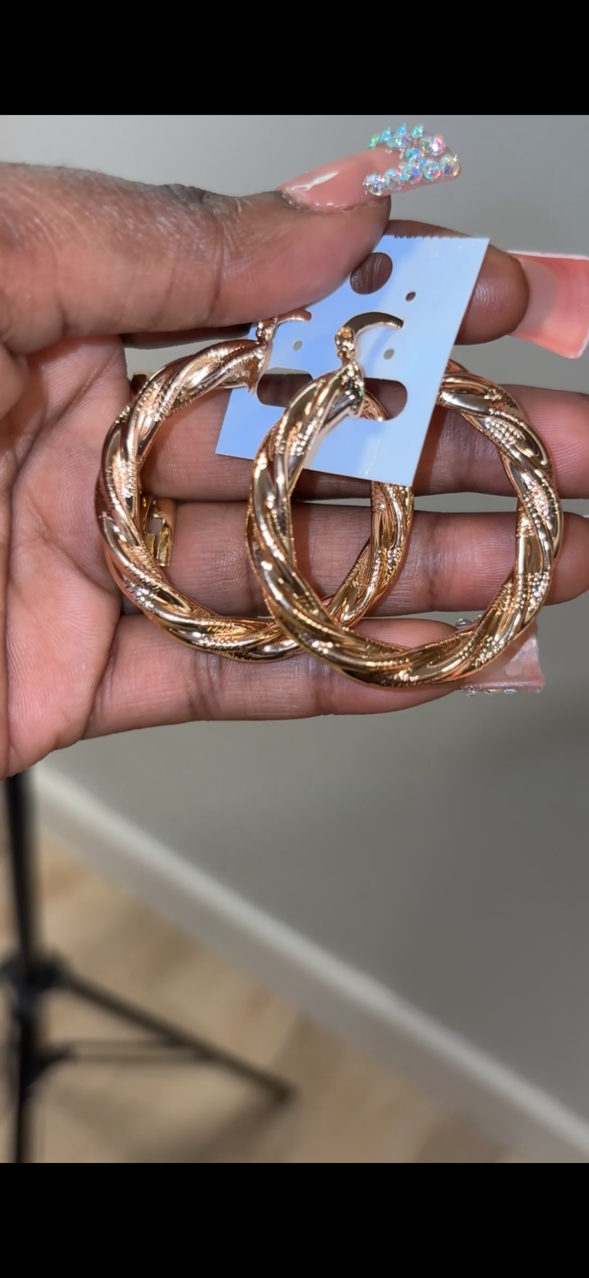 Baddie hoop earrings
